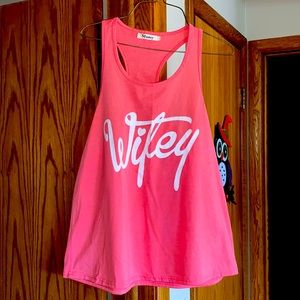 Wifey racerback tank